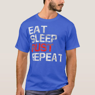 Camiseta Juego divertido Meme Comer DORMIR RAID REPETIR jue