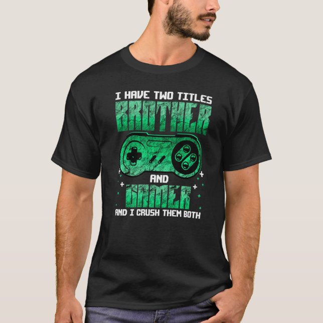 Camiseta Juego divertido para niños Hermano Hijo Video Game (Anverso)