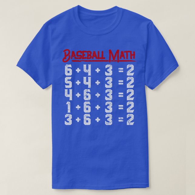 Camiseta Juego doble de matemáticas de béisbol (Diseño del anverso)