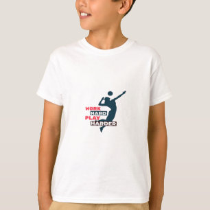 Camiseta Juego duro de trabajo tan duro jugador de voleibol