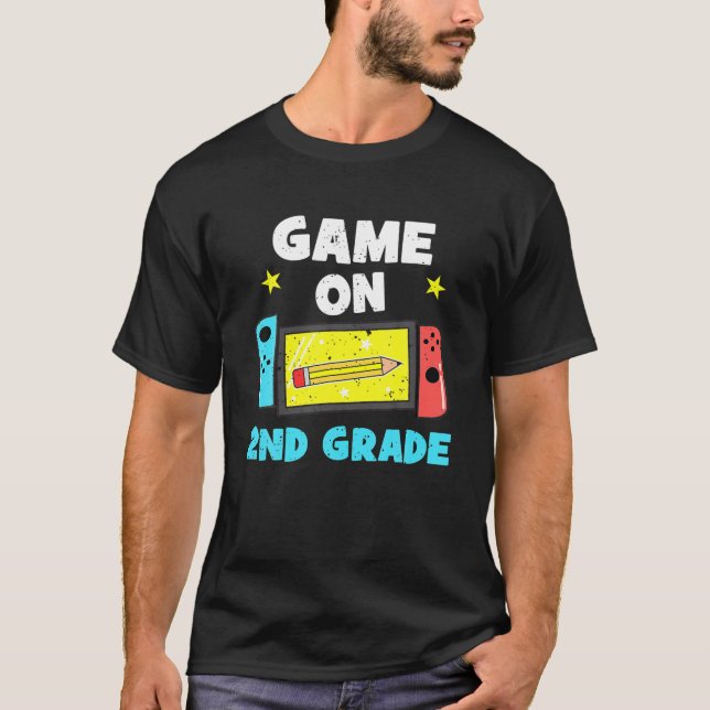 Camiseta Juego En 2º Grado De Vuelta A La Escuela Video Gam (Anverso)