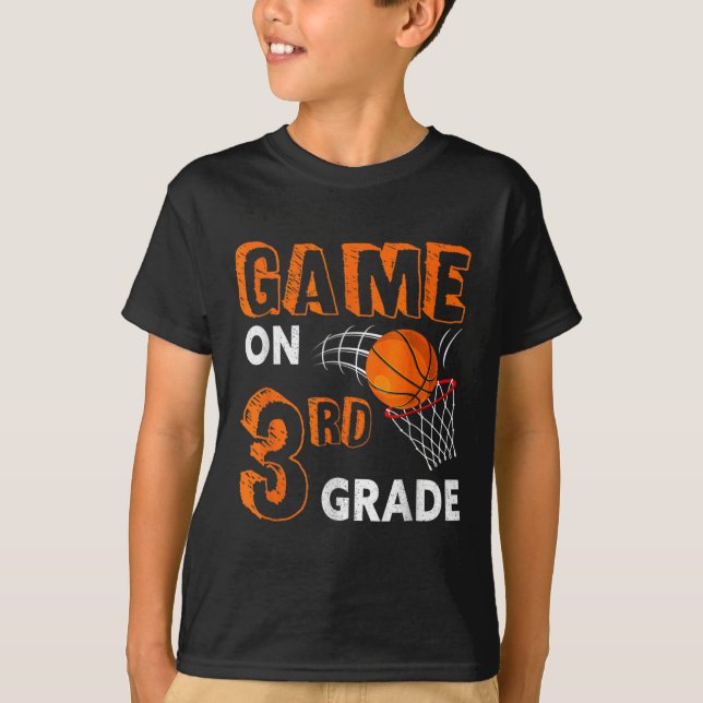 Camiseta Juego En 3º Grado De Baloncesto De Vuelta A La Esc (Anverso)
