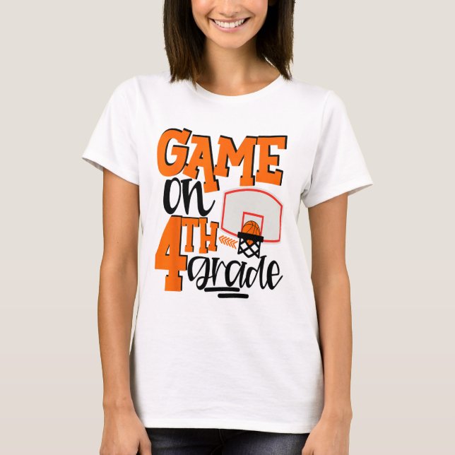 Camiseta Juego En 4º Grado Fun Sketll School T Shirt (Anverso)