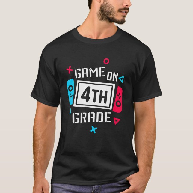 Camiseta Juego En 4º Grado Gamepad De Vuelta A La Escuela (Anverso)