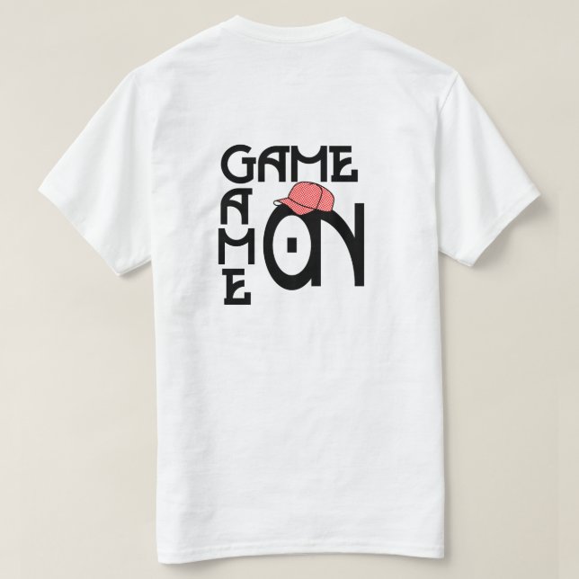 Camiseta Juego En Diseño De Tipografía (Reverso del diseño)