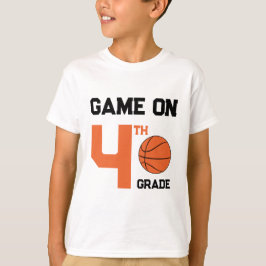 Camiseta Juego en el baloncesto de regreso a la escuela, añ