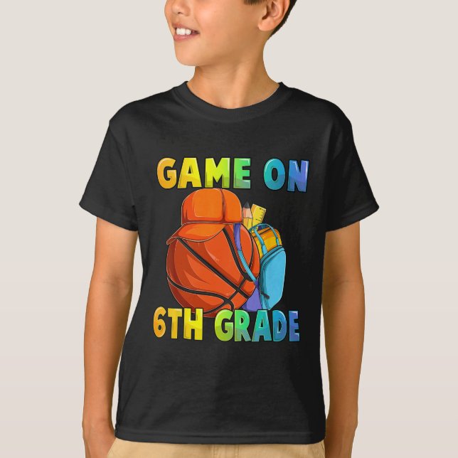 Camiseta Juego En El Primer Día De La Escuela De Baloncesto (Anverso)