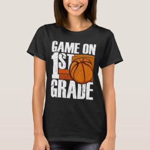 Camiseta Juego En Primer Grado De Baloncesto De Vuelta Al C
