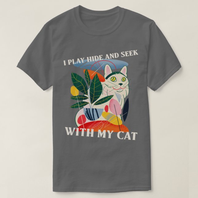 Camiseta Juego Esconder y buscar con mi amante del gato (Diseño del anverso)