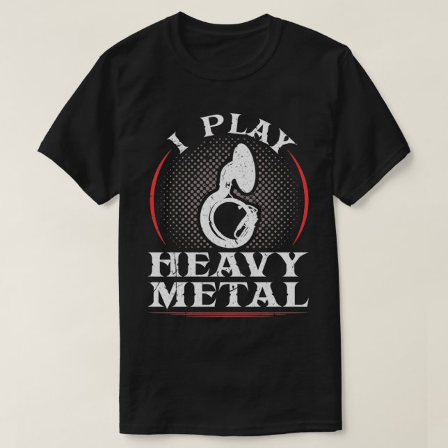 Camiseta Juego fuerte y Metalizado Sousaphone Tuba Marchand (Diseño del anverso)