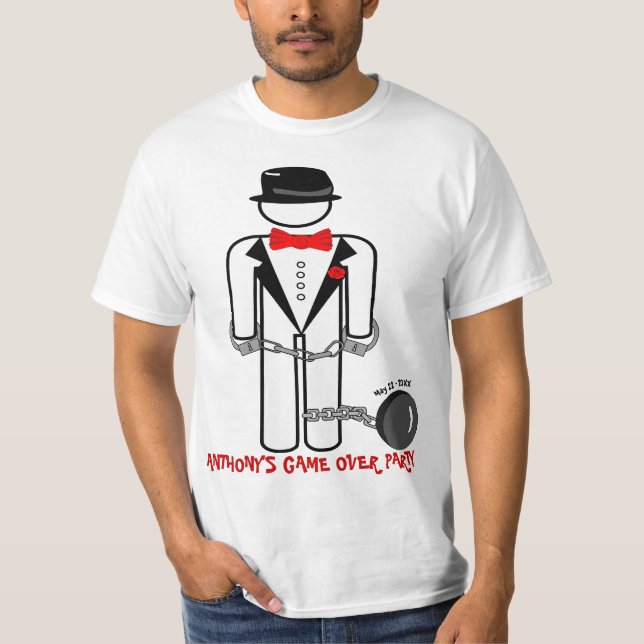 Camiseta Juego gracioso personalizado sobre fiesta (Anverso)