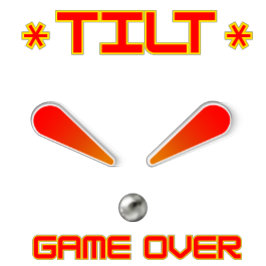 Camiseta Juego inclinado sobre Pinball