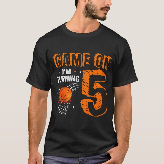 Camiseta Juego Infantil En El Que Cumplo 5 Años De Balonces (Anverso)