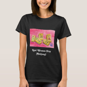 Camiseta Juego Mahjong de las mujeres reales