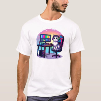 Camiseta Juego Meow-ver - Vibes de juego de gatos de píxele