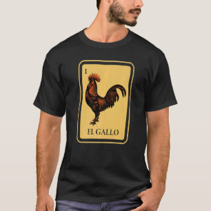 Camiseta Juego mexicano de cartas de bingo El Gallo Raffle