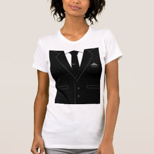 Camiseta Juego negro con corbata de cuello negro