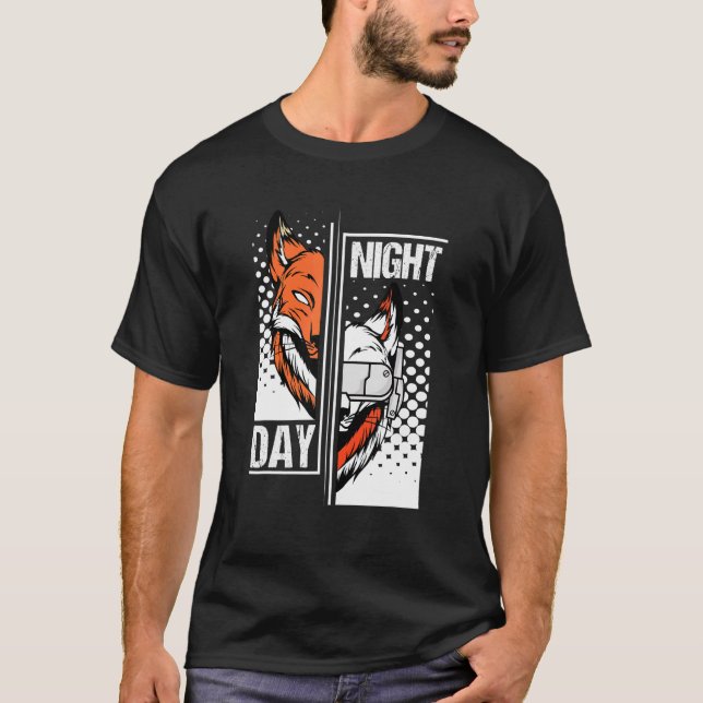 Camiseta Juego nocturno de Fox Day I Headset Animal Fox Gam (Anverso)