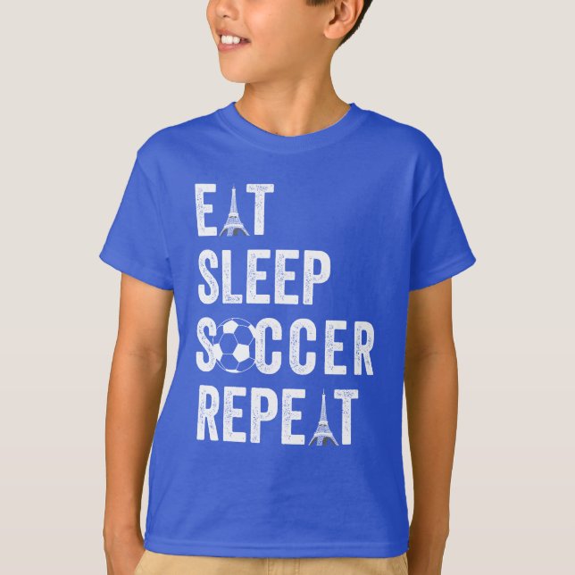 Camiseta juego olímpico come el pie del jugador de fútbol d (Anverso)