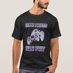 Camiseta Juego para niños Paused Talk Fast Video Game Playe