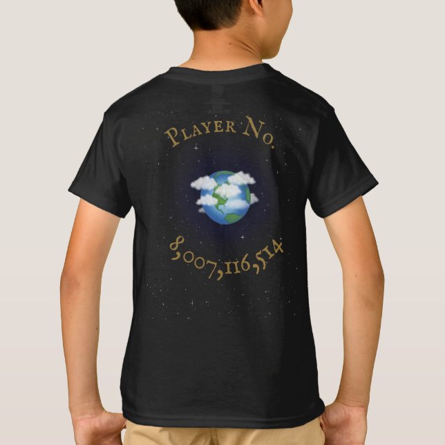 Camiseta "Juego para Team Earth" Población Mundial (Reverso)
