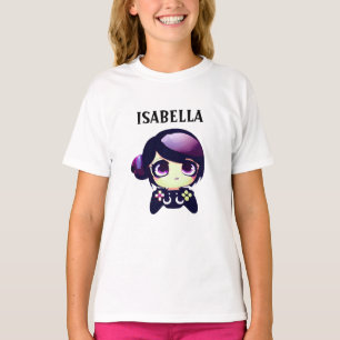 Camiseta Juego personalizado de Kawaii Anime Chica Gamer