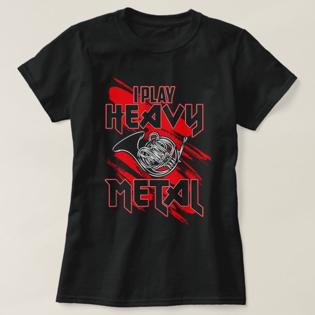Camiseta Juego Pesado Metalizado, Gracioso Jugador Francés  (Diseño del anverso)