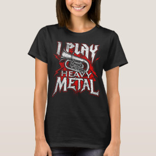 Camiseta Juego Pesado Metalizado - Jugador de Tuba y Banda