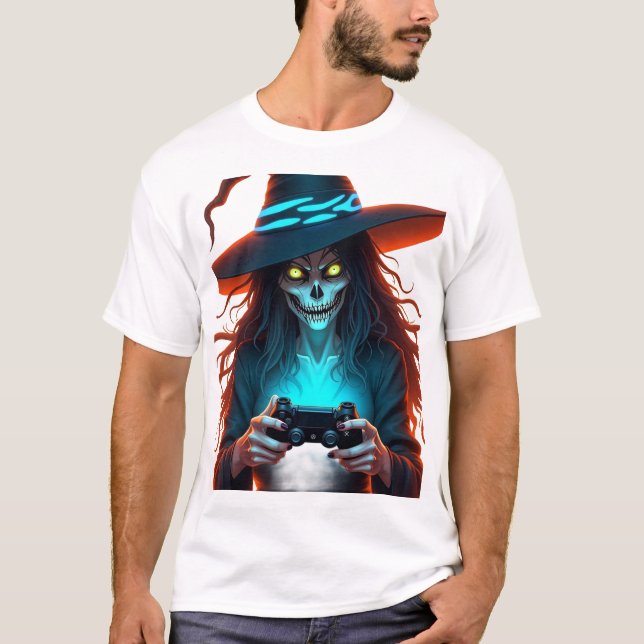 Camiseta Juego PlayStation de Halloween - Spooky PS5 (Anverso)