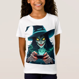 Camiseta Juego PlayStation de Halloween - Spooky PS5 Witch 