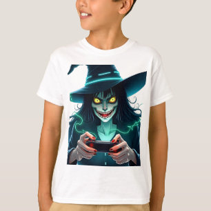 Camiseta Juego PlayStation de Halloween - Spooky PS5 Witch 