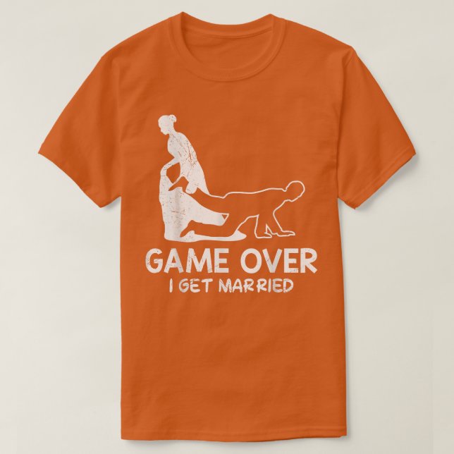Camiseta Juego por la despedida de soltero, novia y boda de (Diseño del anverso)