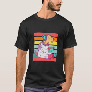 Camiseta Juego retro de perro astronauta