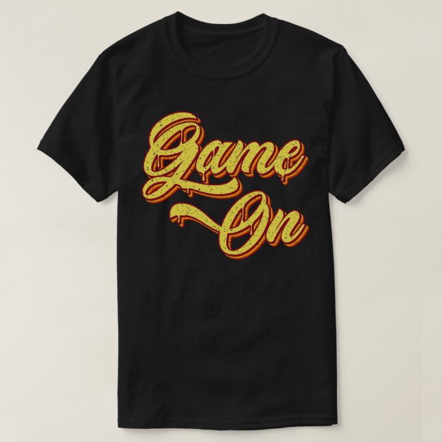 Camiseta Juego Retro Sobre La Tipografía (Diseño del anverso)