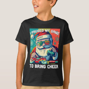 Camiseta Juego Santa Navidades He Pausado Mi Juego Para Tra