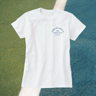 Camiseta Juego Set Match Blue Crest  Tenis Femenino Blancos