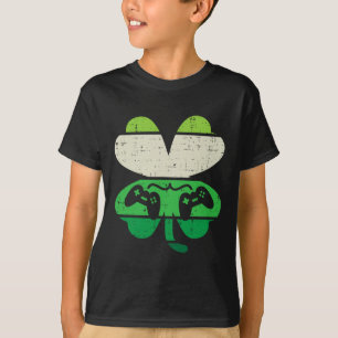 Camiseta Juego Shamrock Retro St Patricks Day Hombres Chica