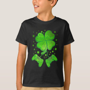Camiseta Juego Shamrock St Patricks Day Gamer Boys