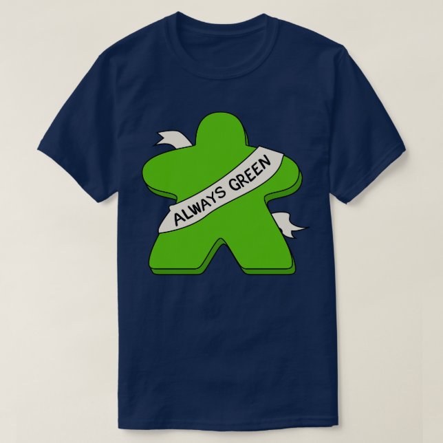 Camiseta Juego siempre Green Meeple Board (Diseño del anverso)