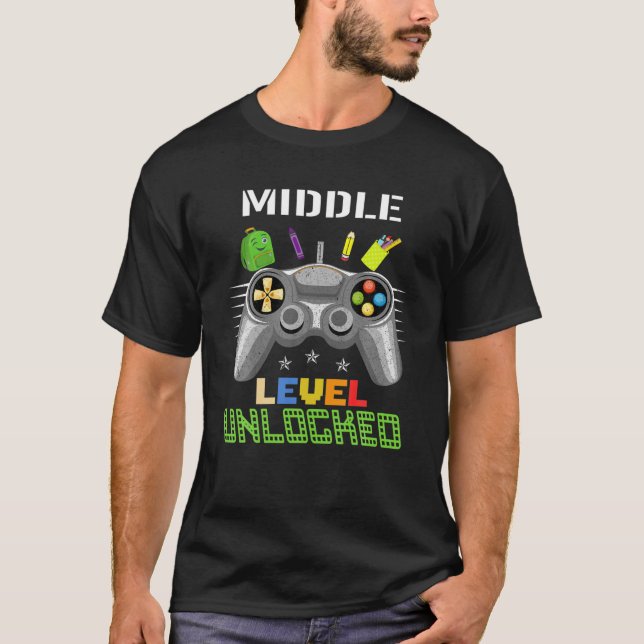 Camiseta Juego Sin Bloqueo De Nivel Medio De La Escuela De  (Anverso)