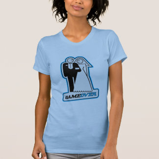 Camiseta Juego sobre Boda Novia y Groom TShirt (azul)