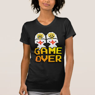 Camiseta Juego sobre el matrimonio (Lesbiana, 8 bits)