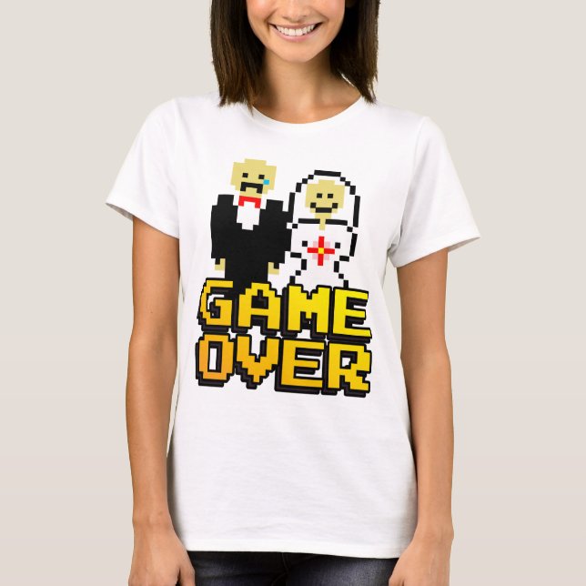 Camiseta Juego sobre matrimonio (8 bits) (Anverso)