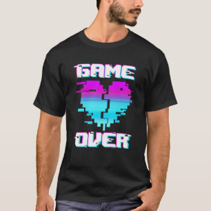 Camiseta Juego sobre videojuego de vaporwave Broken Heart