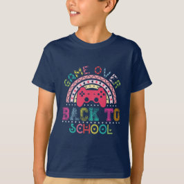 Camiseta Juego terminado. De vuelta al cole. Estilo retro.