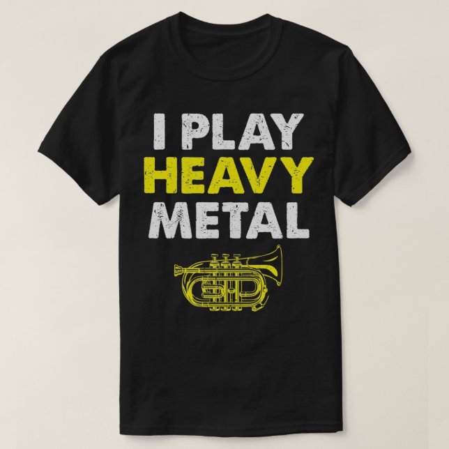 Camiseta Juego Un Cuerno Mellófono Duro Metalizado (Diseño del anverso)