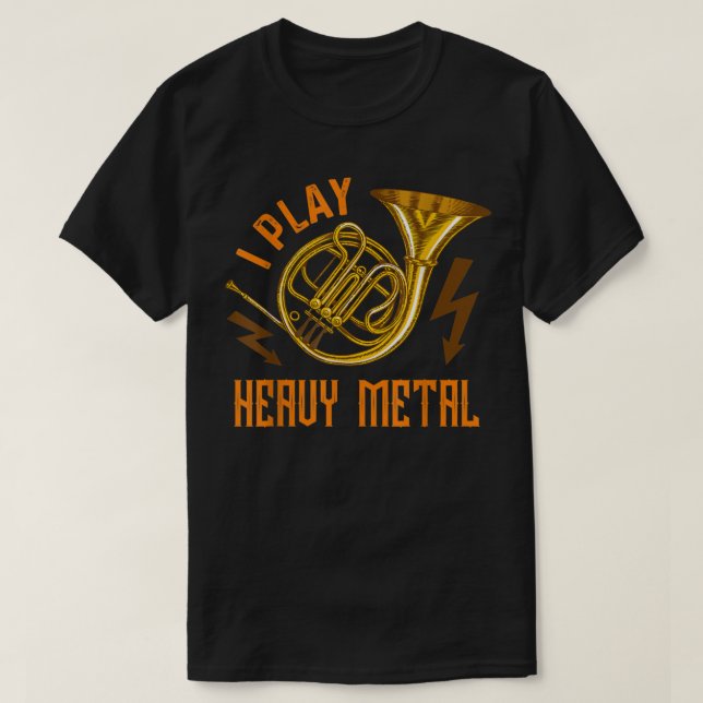 Camiseta Juego un duro instrumento Metalizado Cuerno Francé (Diseño del anverso)