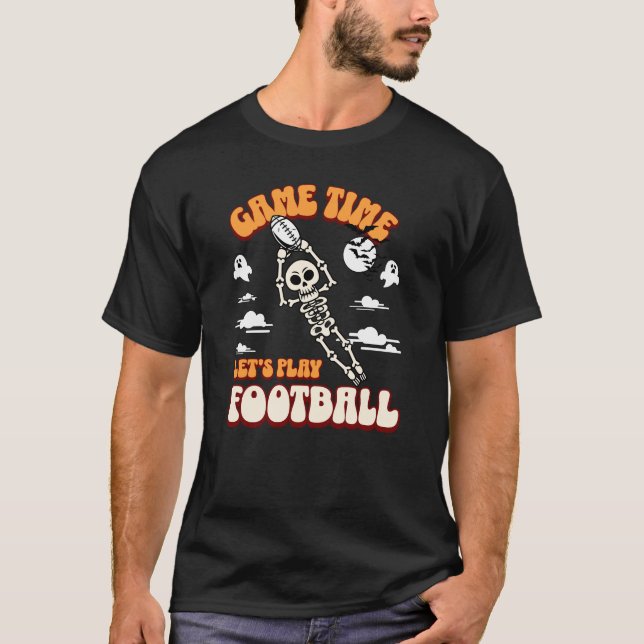 Camiseta Juego Vamos a jugar al fútbol Halloween Divertido (Anverso)