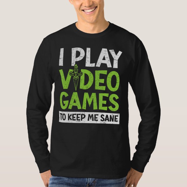 Camiseta Juego Videojuegos Para Mantenerme Sane Console Gam (Anverso)