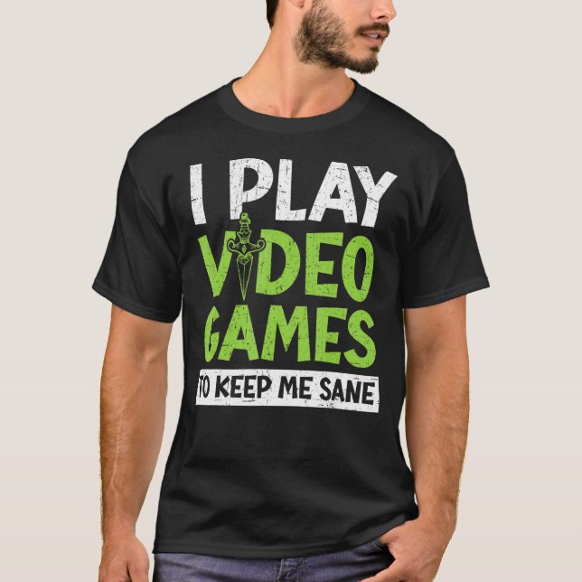 Camiseta Juego Videojuegos Para Mantenerme Sane Console Gam (Anverso)